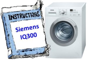 Instructions pour lave-linge Siemens IQ300