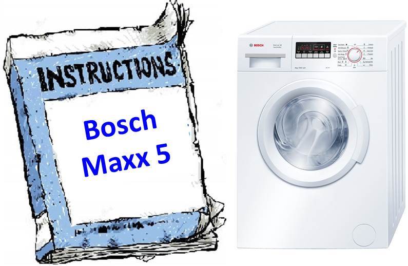 instruktioner til Bosch maxx5 vaskemaskinen