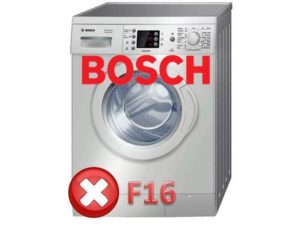 Σφάλμα F16 σε πλυντήριο ρούχων Bosch