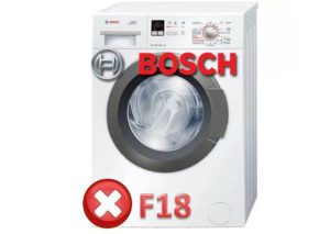 Error F18 sa isang washing machine ng Bosch