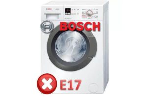 الخطأ E17 في SM Bosch