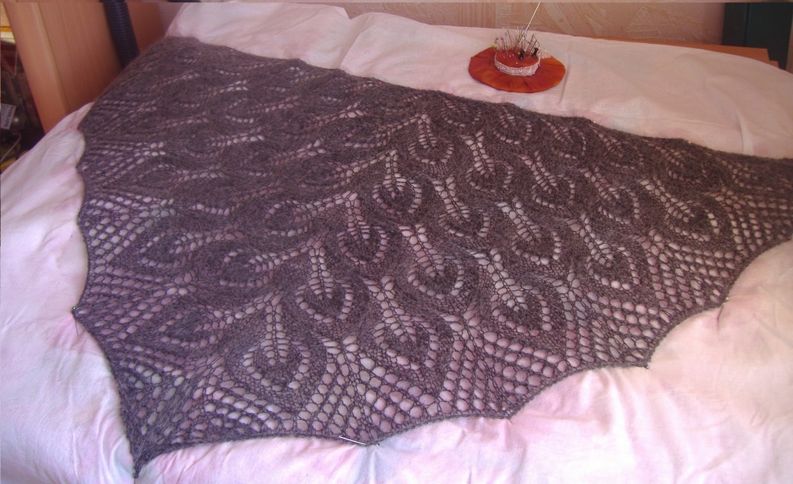 dry the shawl on a flat surface