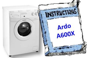 Instrucciones para lavadora Ardo A600X
