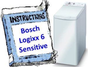 instructions for Bosch Logixx 6 Sensitive
