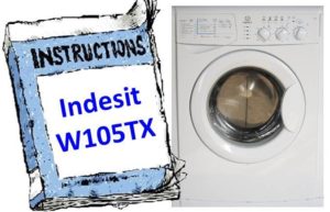 instruccions per a Indesit W105TX
