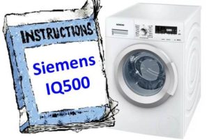 Instrucciones para lavadora Siemens IQ500