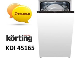 Mga review ng Korting KDI 45165 dishwasher