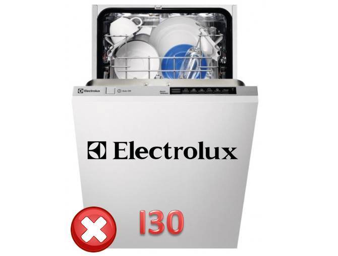 error I30 sa mga electrolux dishwasher