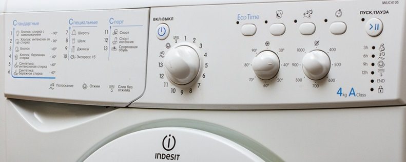 Indesit IWUC 4105 control panel