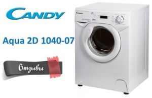 Mga review ng washing machine Candy Aqua 2D 1040-07