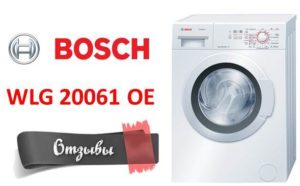 Mga pagsusuri sa washing machine ng Bosch WLG 20061 OE