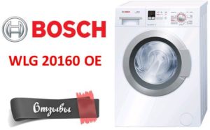 Mga pagsusuri sa washing machine ng Bosch WLG 20160 OE
