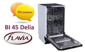 Anmeldelser av oppvaskmaskiner Flavia BI 45 Delia