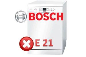 Cómo solucionar el error E21 en un lavavajillas Bosch