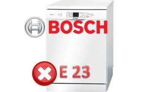 Hogyan javítsuk ki az E23-as hibát egy Bosch mosogatógépen