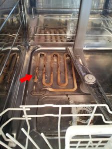 Dishwasher heating element