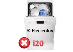 How to resolve error i20 in an Electrolux dishwasher