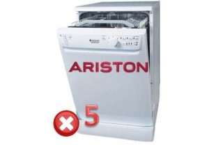 Lỗi 5 ở máy rửa bát Hotpoint Ariston