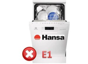 Chyba E1 v umývačke riadu Hans
