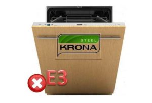Error code E3 in Krona dishwasher