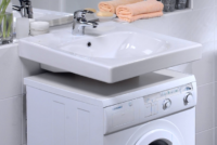 lavello con scarico laterale per lavatrice