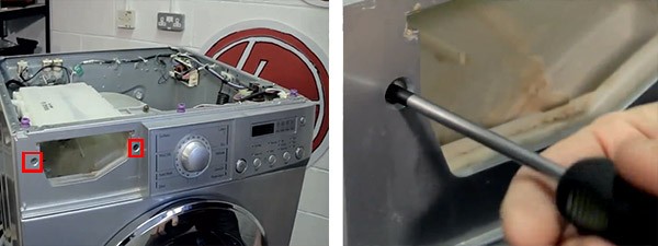 LG_3 veļas mazgājamās mašīnas aproces nomaiņa