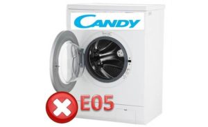 Fejl E05 på Candy vaskemaskine