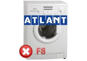 Σφάλμα F8 στο πλυντήριο ρούχων Atlant