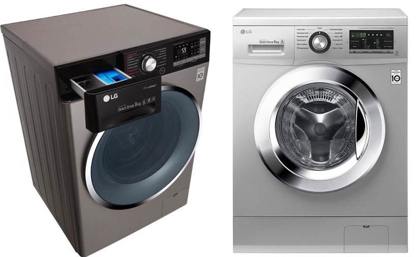 washing machines LG F-1096TD3 and LG F-4J9VS2S