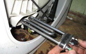 remove the heating element from the washing machine
