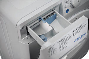 Where to pour powder in the Indesit washing machine