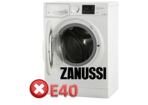 Cod de eroare E40 la o mașină de spălat Zanussi