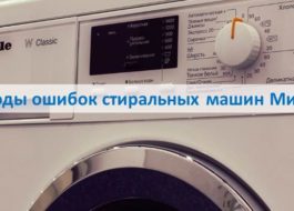 Mga error code ng Miele washing machine
