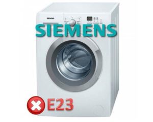 Fejl E23 i en Siemens vaskemaskine