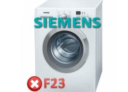 Error F23 sa isang Siemens washing machine