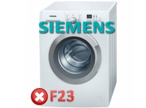 Ralat F23 dalam mesin basuh Siemens