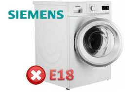 Error E18 a Siemens SM