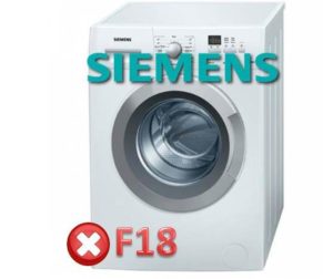 Eroare F18 la o mașină de spălat Siemens