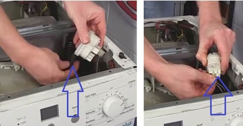 pag-alis ng pressure switch mula sa isang Siemens machine