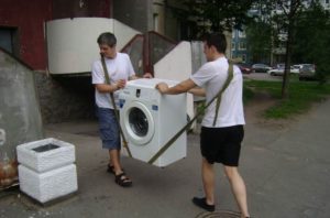 transport af vaskemaskinen