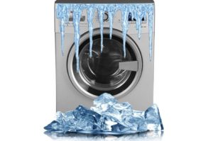 Is it possible to store a washing machine in the cold?