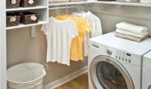 Hogyan helyezzünk el egy mosógépet az öltözőbe