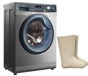 Sådan vasker du filtstøvler i en vaskemaskine
