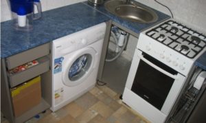 optimal location of the stove and washing machine