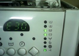 Error E30 in the Electrolux washing machine