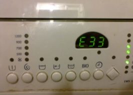 Erro E33 na máquina de lavar Electrolux