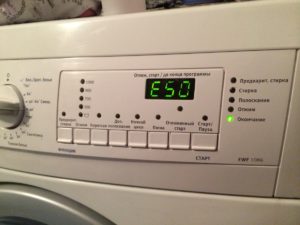 Error E50 sa isang Electrolux washing machine