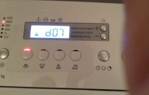Error d07 sa isang washing machine ng Bosch