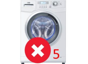 Fout 5 in Haier-wasmachine