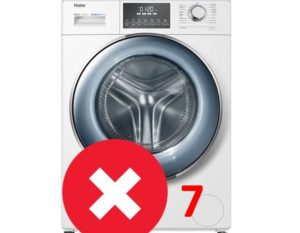 Error 7 a la rentadora Haier